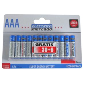 Alkalické baterie AAA LR03 36ks BAUMAX