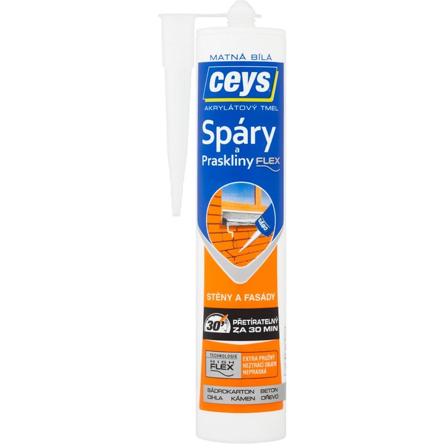 Akrylový tmel Ceys Spáry a praskliny flex matná bílá 280 ml CEYS