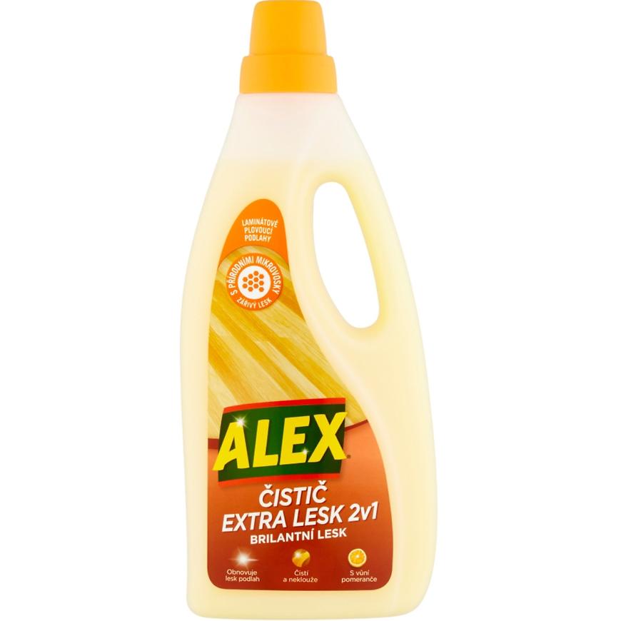 Čistič ALEX extra lesk 2v1 s vůní pomeranče 750 ml ALEX