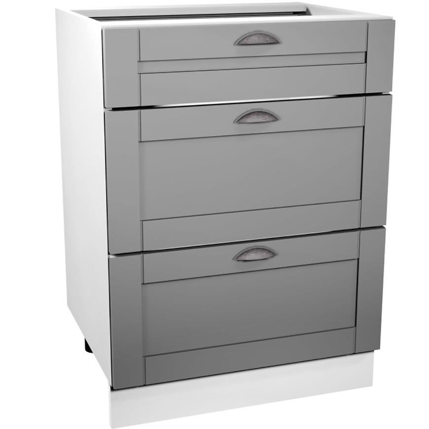 Kuchyňská skříňka Linea D60S3 Grey BAUMAX