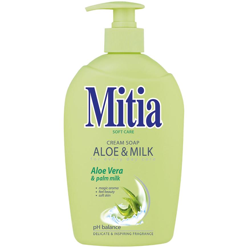 Mitia tek.mýdlo s dáv.aloe+milk 500 ml BaL
