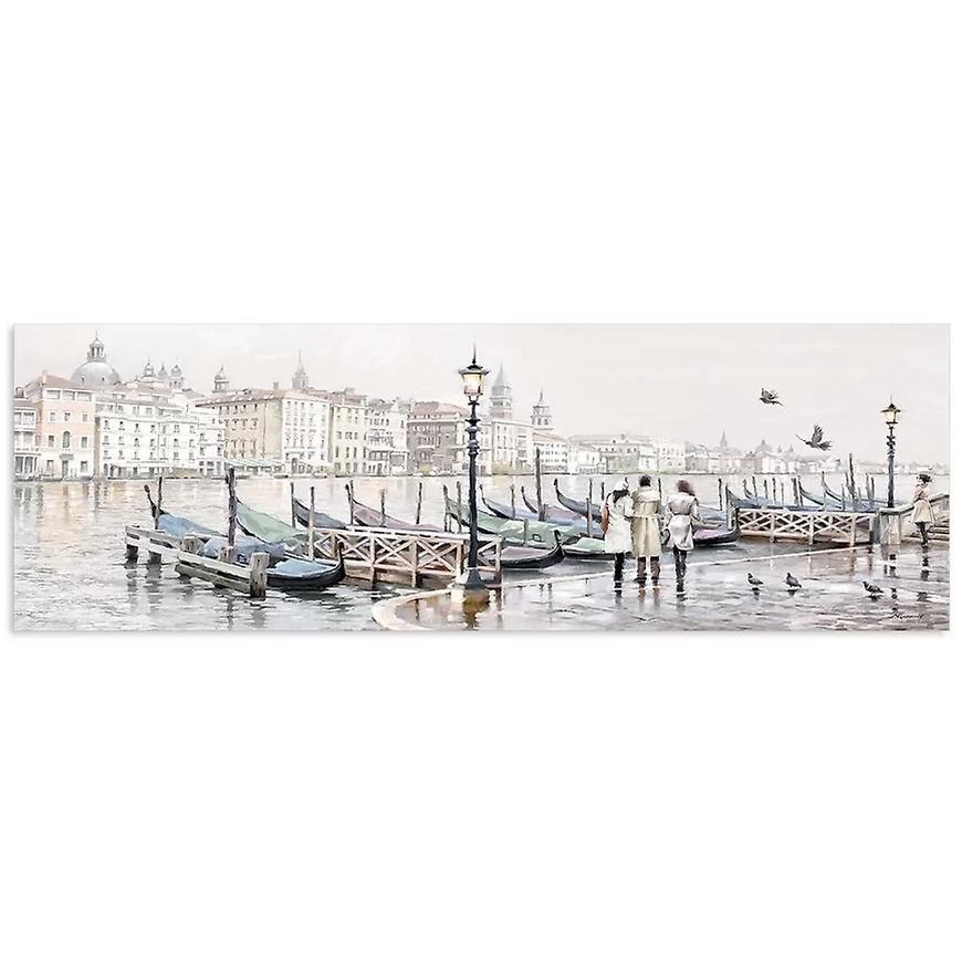 Obraz Na Plátně Canvas Watercolor 45x140 Venezia Gondole