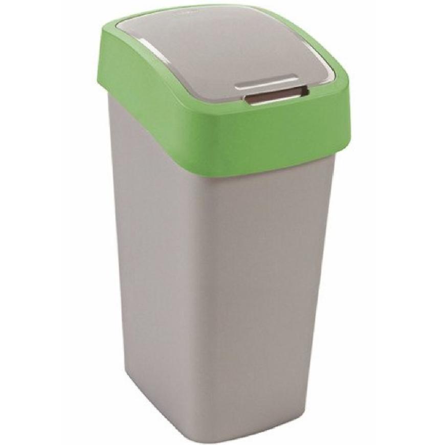 Odpadkový koš Flip Bin 50l 195022 stříbrno/zel. BAUMAX