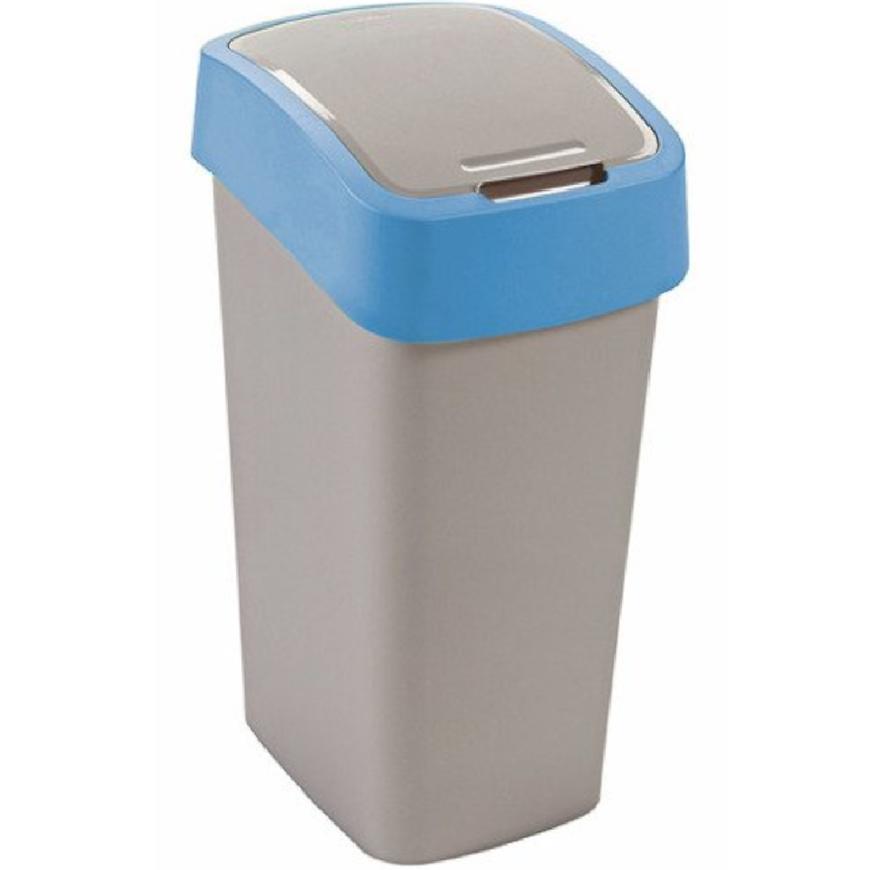 Odpadkový koš Flip Bin 50l 217818 stříbrno/modr. BAUMAX