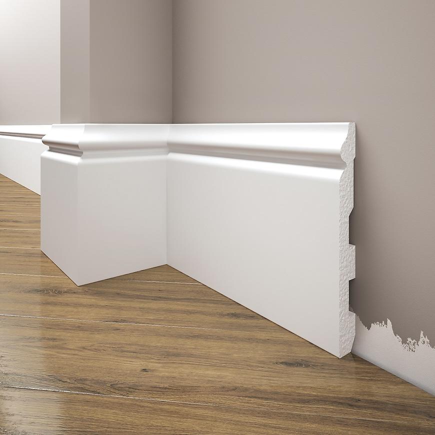 Podlahová lišta Elegance LPC-24-101 bílá mat CREATIVA BY CEZAR