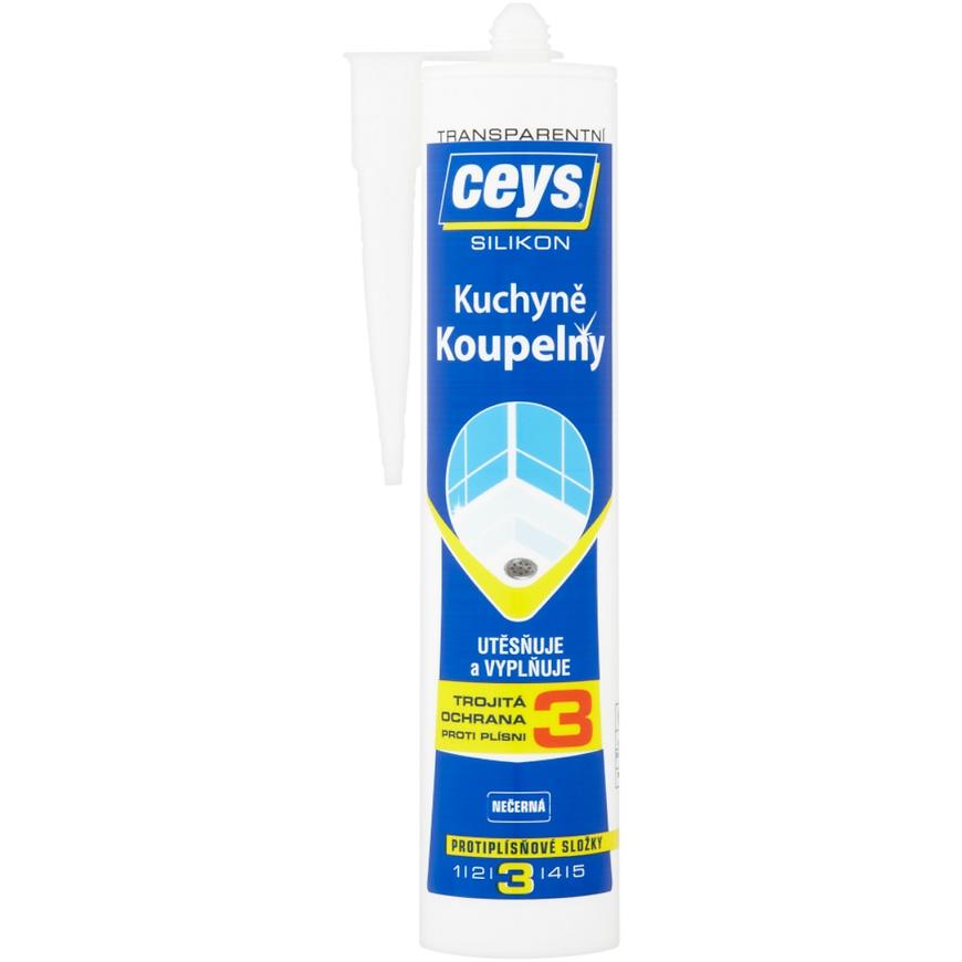 Silikon sanitární Ceys kuchyně koupelny transparentní 280 ml CEYS