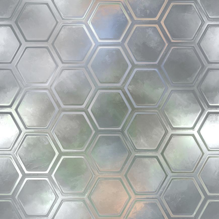 Skleněný panel 60/60 Reflex Hex Esg AQUA MERCADO