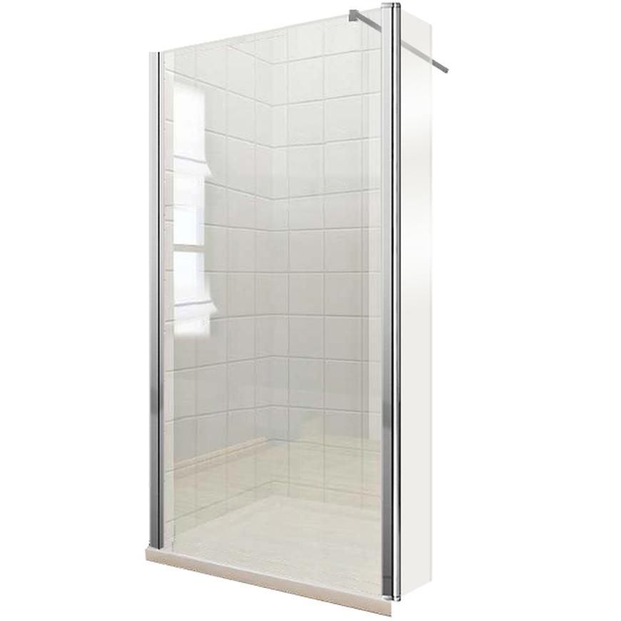 Stěna WALK-IN Leaf 90+30x195 chromový profil BAUMAX