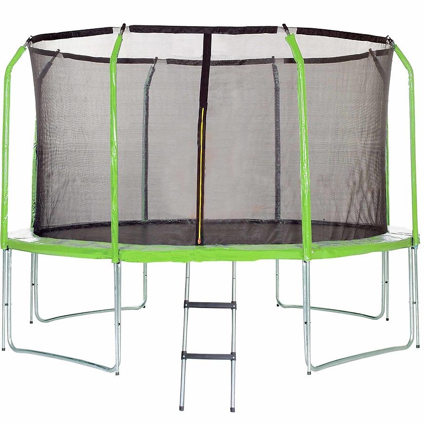 TRAMPOLINA S ŽEBŘÍKEM 366CM/12FT SP12472L2-LZELENÁ BAUMAX