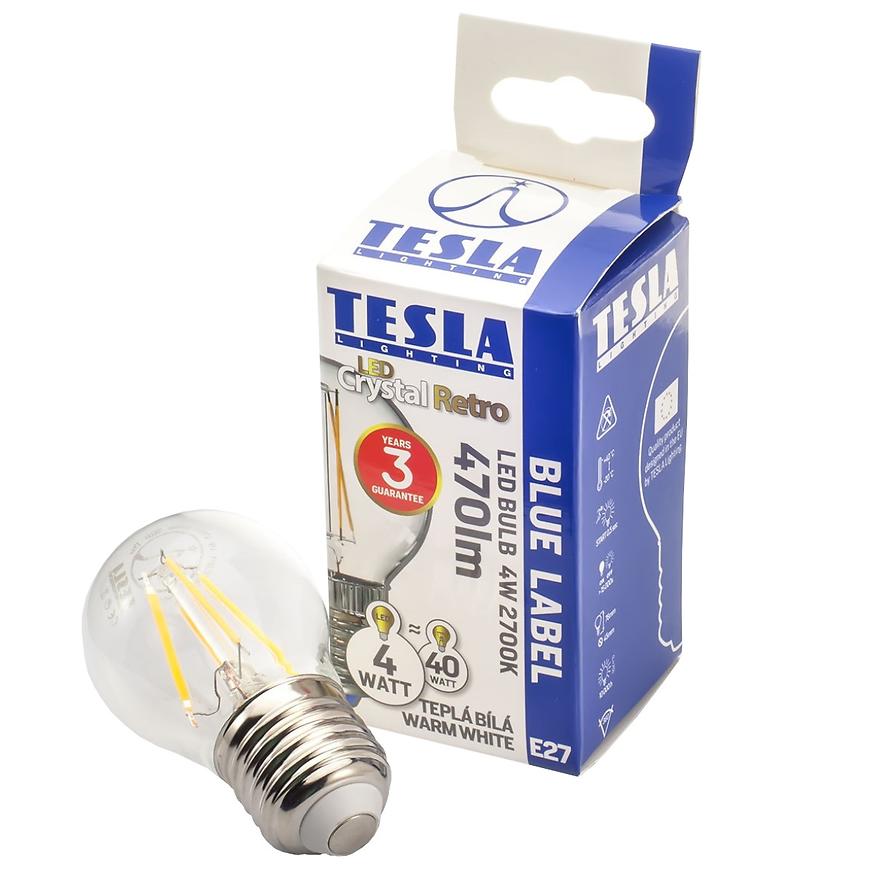 Tesla - LED žárovka Filament Retro miniglobe TESLA