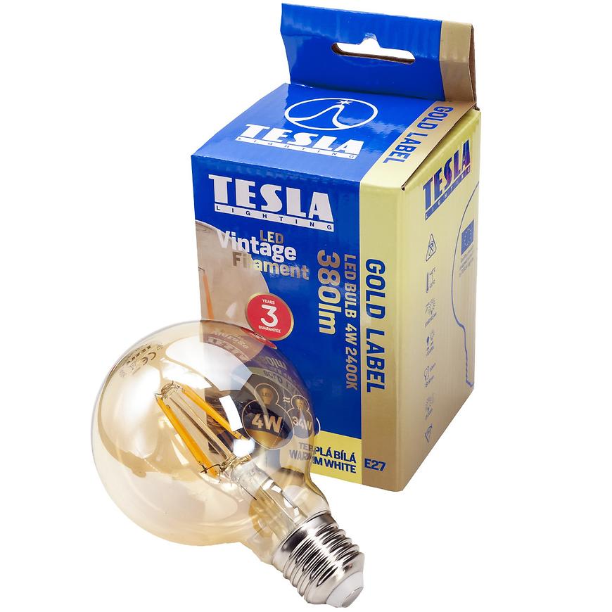 Tesla - LED žárovka Globe G80 Vintage TESLA