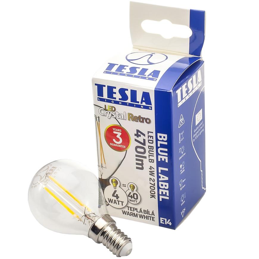 Tesla - LED žárovka miniglobe Filament Retro TESLA