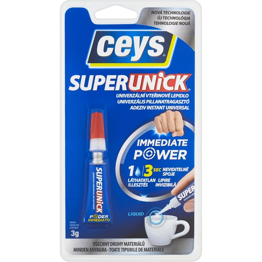 Univerzální lepidlo vteřinové Ceys SuperUnick Immediate Power 3 g CEYS