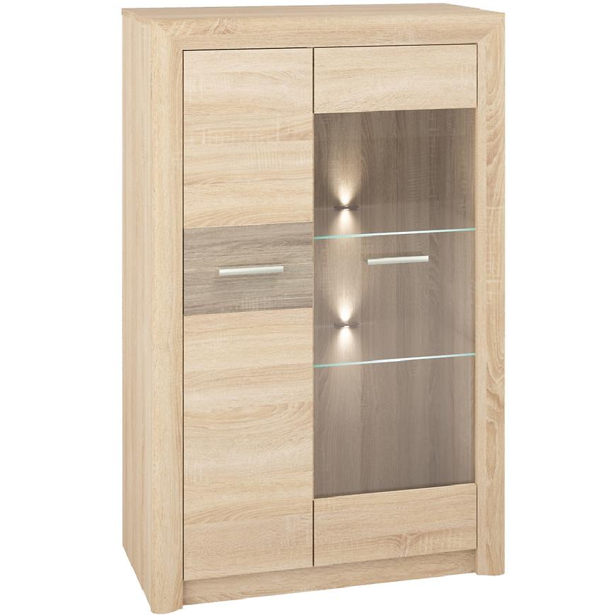Vitrína Castel 85cm Dub Sonoma/ Sonoma Lanýž BAUMAX