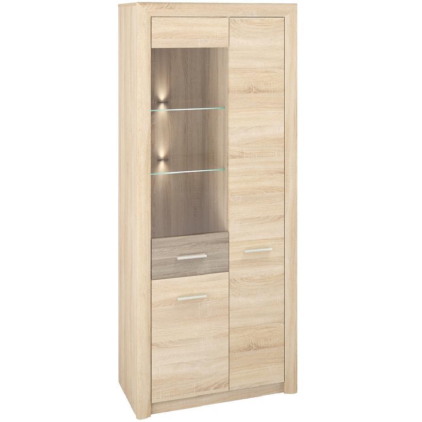 Vitrína Castel 85cm Dub Sonoma/ Sonoma Lanýž BAUMAX