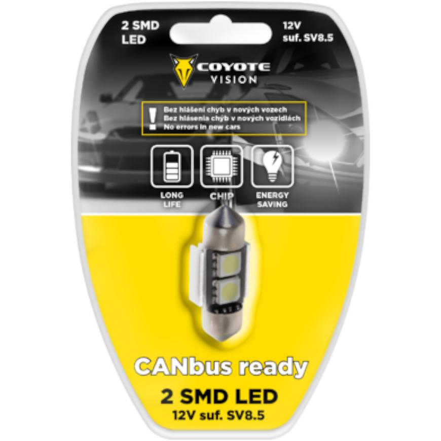 Žárovka 12v Led 2 Smd Suf. Sv8.5 Can-Bus Ready Bílá COYOTE