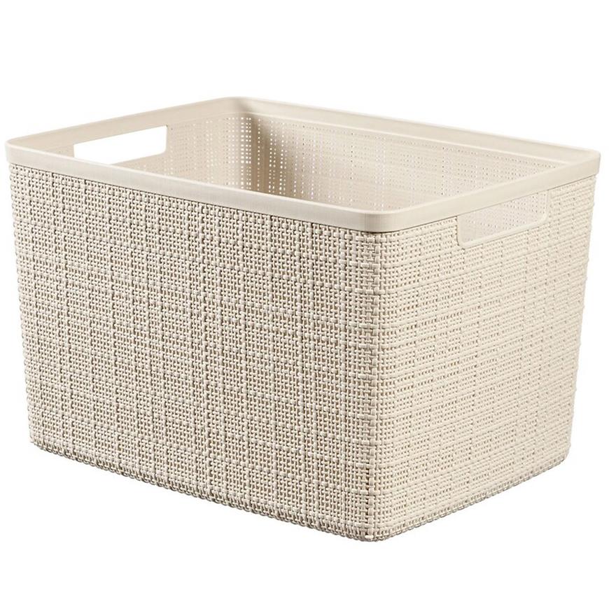 Košík L Jute 245373 krém. 20l Baumax