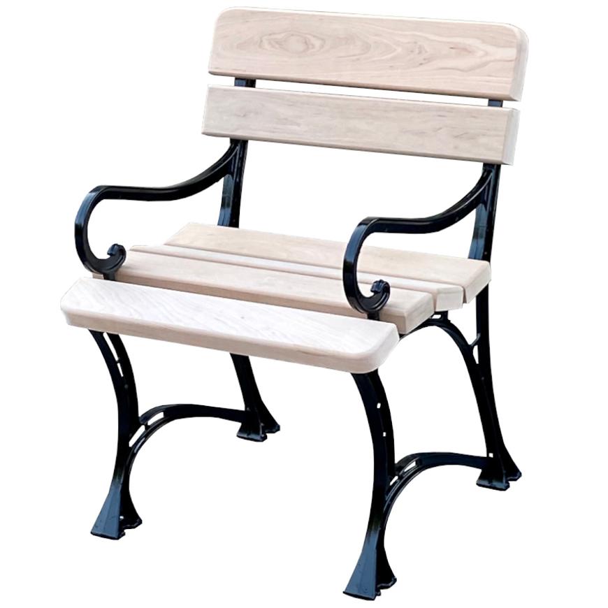Královská židle s područkami přírodní dřevo Baumax