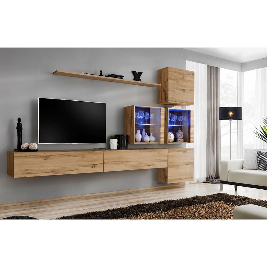 Obývací Stěna Switch XIX Sklo + LED Wotan Baumax