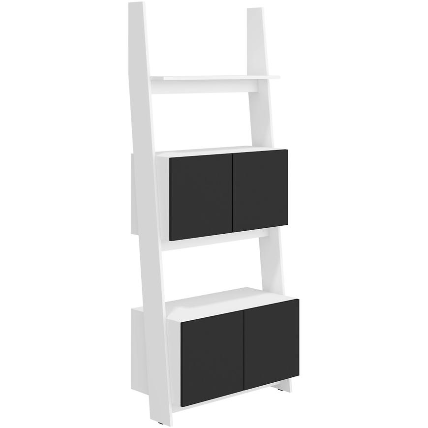 Regál Rack 80cm 2D Bílá/Černá Baumax