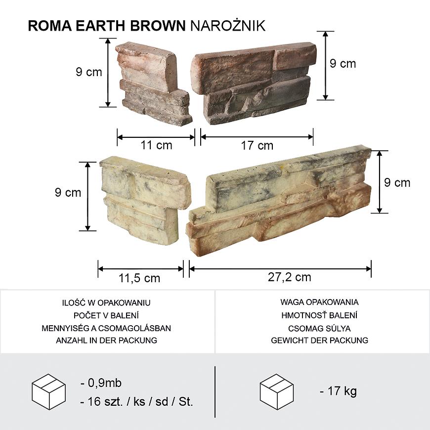 Rohový kámen Roma earth brown bal=0