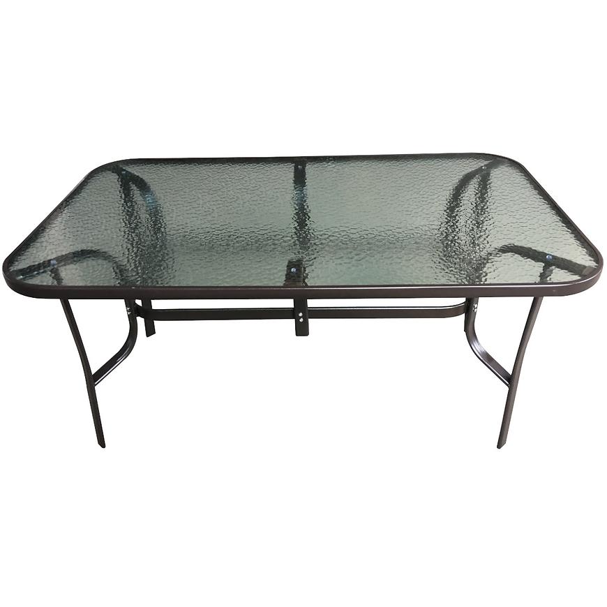 Skleněný stůl 150x90x70 cm hnědý Baumax