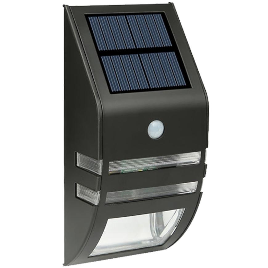 Solární svítidlo LED s pohybovým čidlem černé TR 618 Bateriecentrum