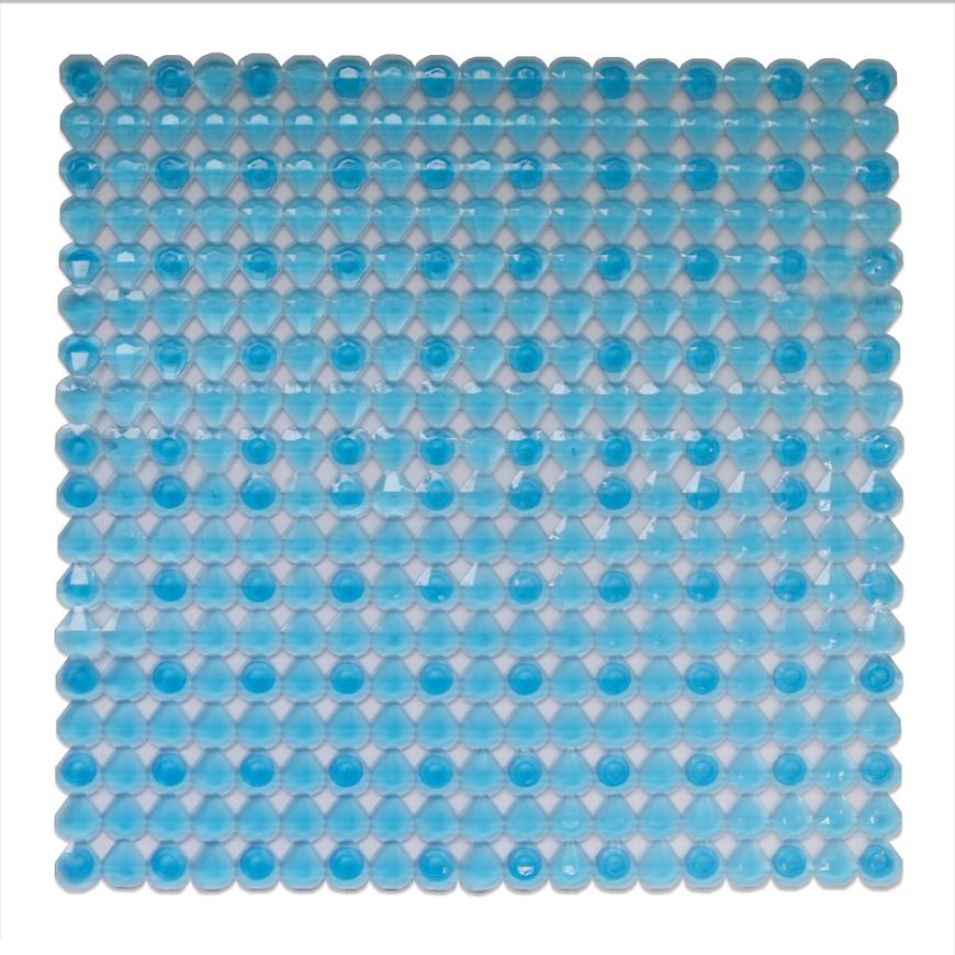 Sprchová rohož j-d5454 54x54 kolečka modrý Baumax