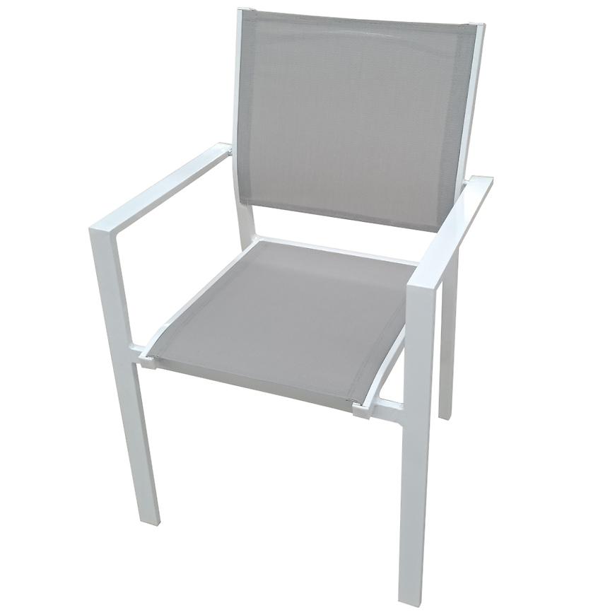 Židle Arizona hliník šedá a bílá Baumax