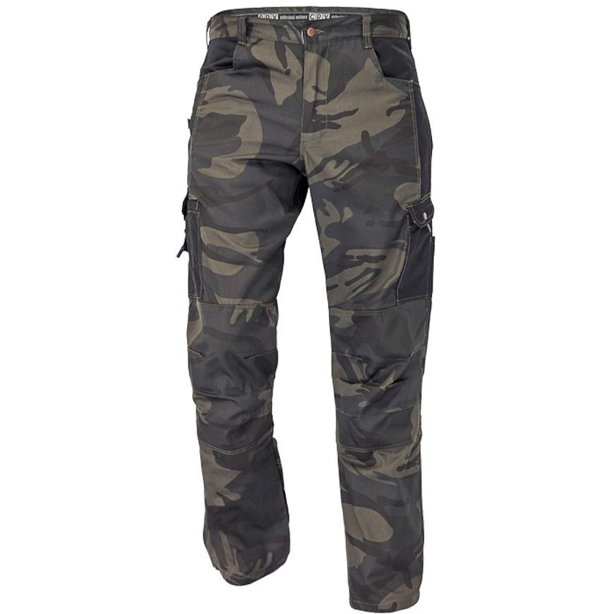 Kalhoty Crambe camouflage XL Cerva