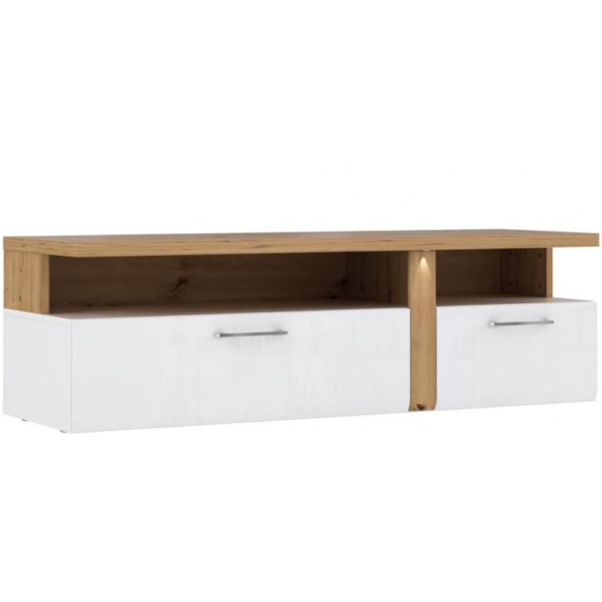 TV stolek Tuluza 163 cm Bílý/Dub Artisan Baumax