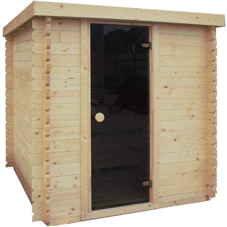 Venkovní hranatá sauna 2x2 m Baumax