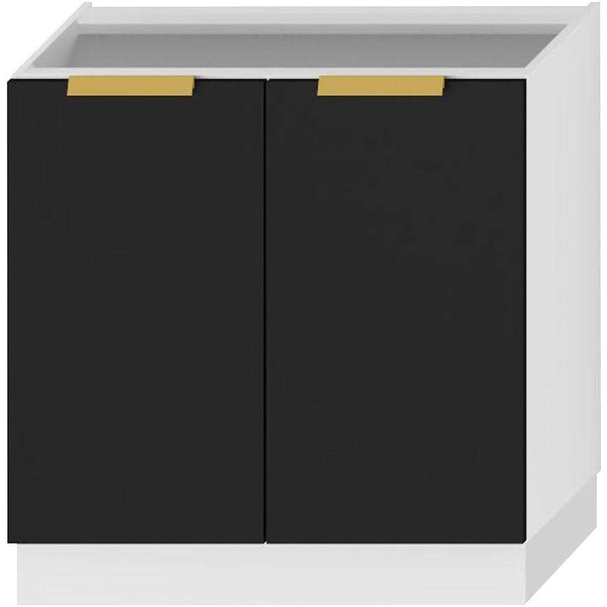 Kuchyňská Skříňka Denis D80 Černá Mat Continental/Bílý Baumax