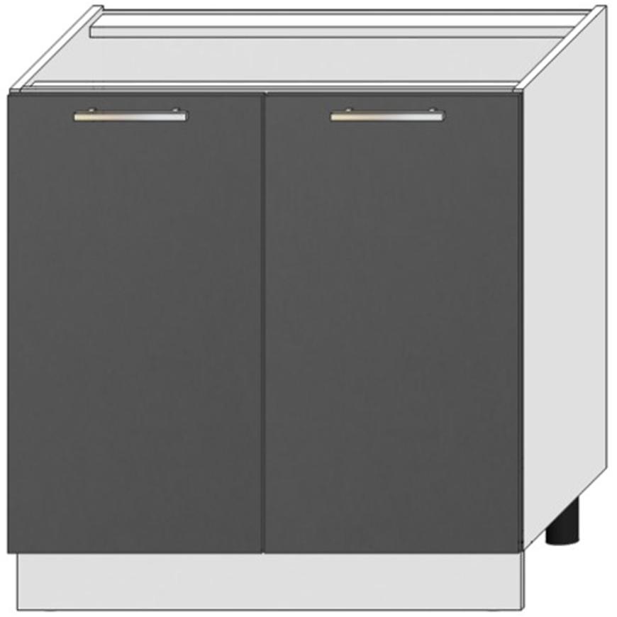 Kuchyňská Skříňka Oscar D80 Antracit Lesk/Bílý Baumax