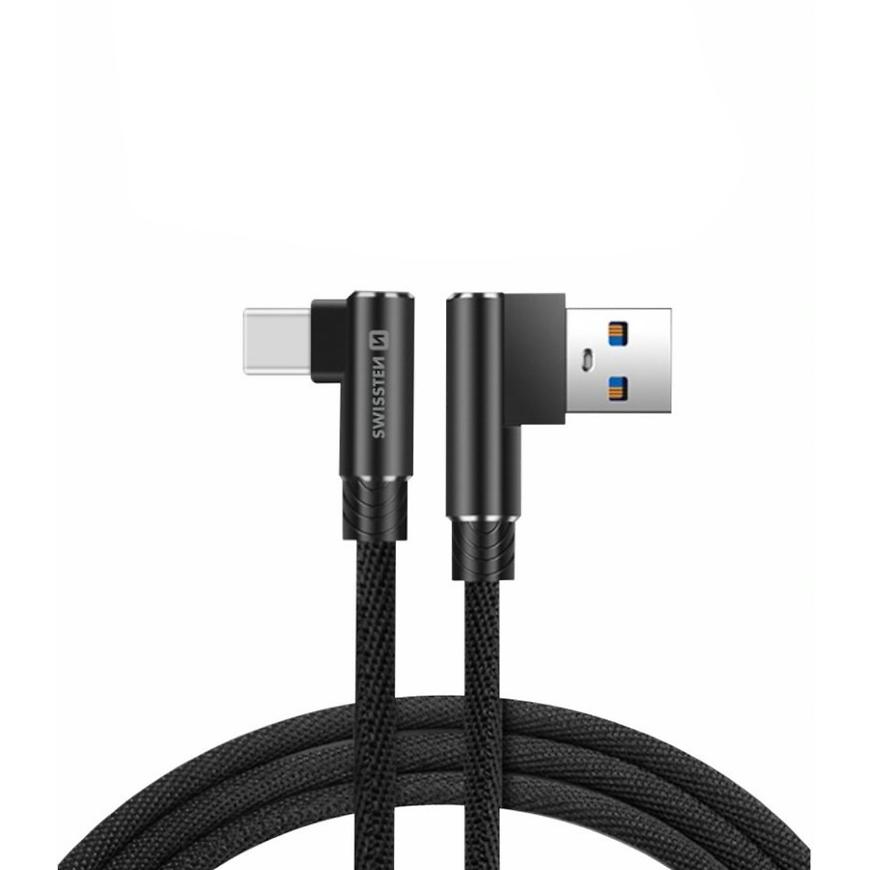 Kabel datový Swissten Arcade USB / USB-C 1.2 m černý SWISSTEN