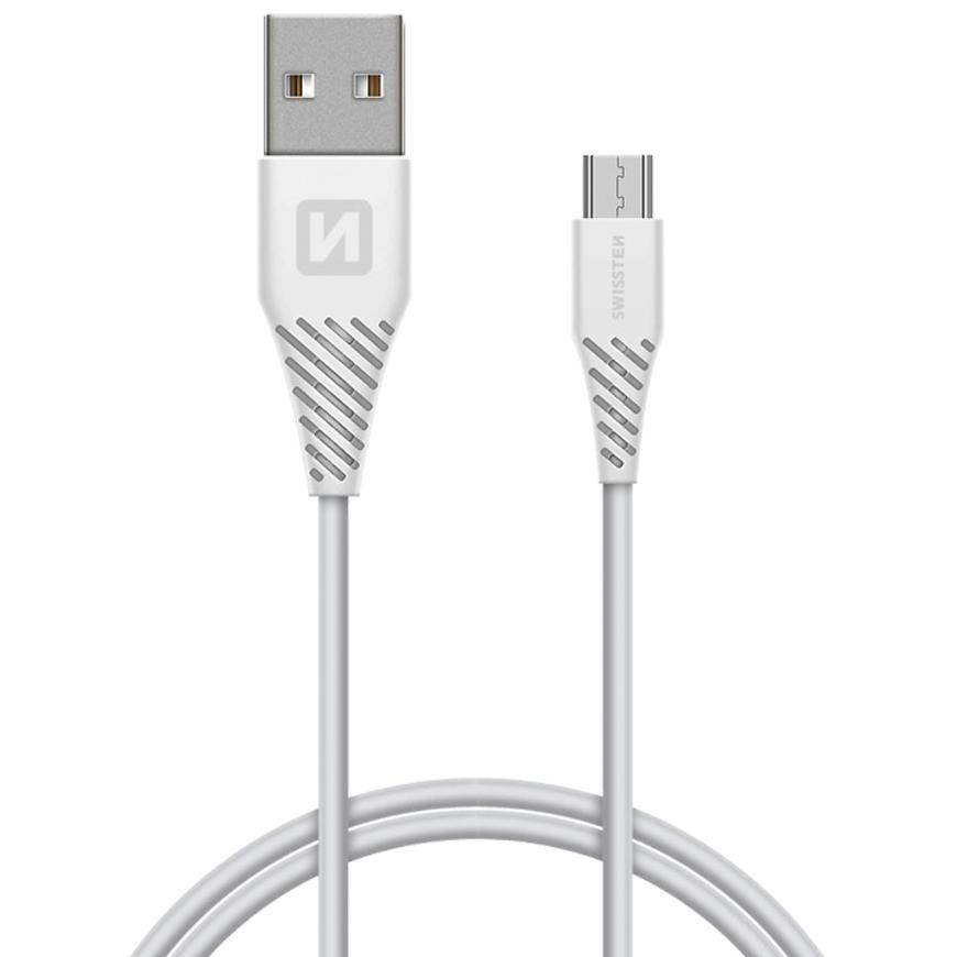 Kabel datový Swissten USB / Micro USB 1.5m bílý (6.5MM) SWISSTEN