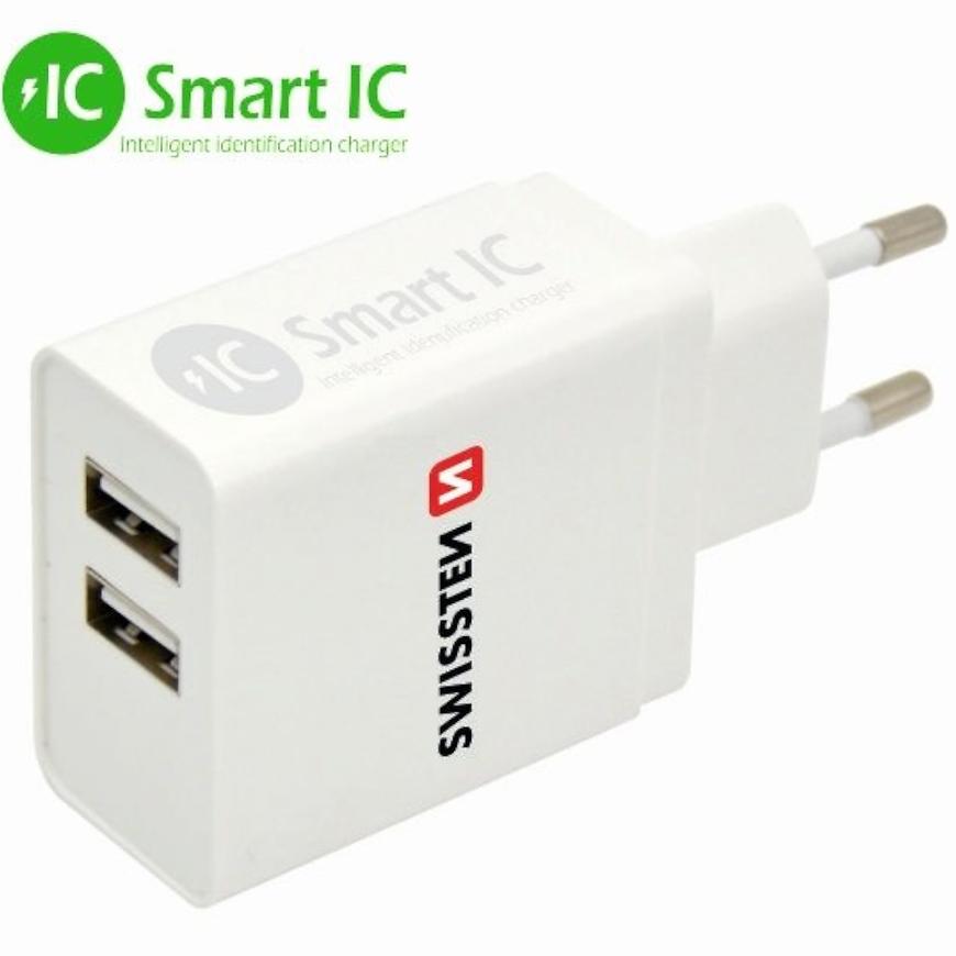 Nabíječka Síťová Swissten Smart IC 2x USB 3.1 A Power SWISSTEN