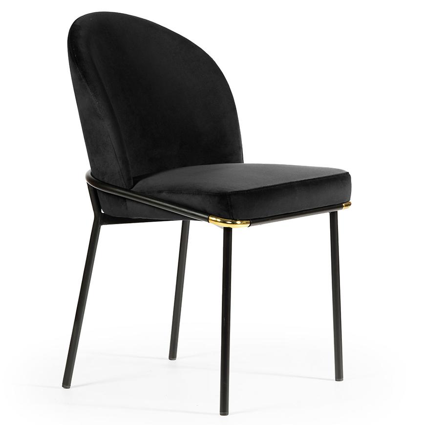 Židle Boris Černá/ Noha Černá+Zlatý Dekor Baumax