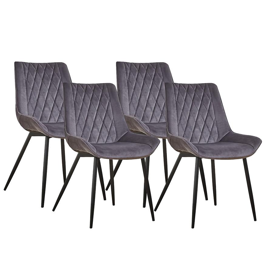 Židle Dubai Tmavě šedá [BL14]/ Noha Černá - 4 ks Baumax