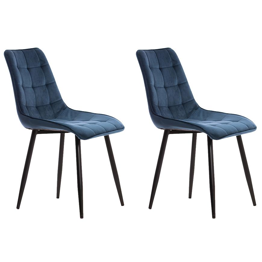 Židle Moli Tmavě modrá/ Noha Černá - 2 ks Baumax