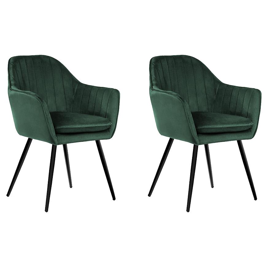 Židle Roma 2 Zelená/ Noha Černá - 2 ks Baumax