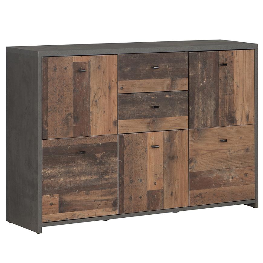 Komoda BEST CHEST old wood vin/beton Baumax