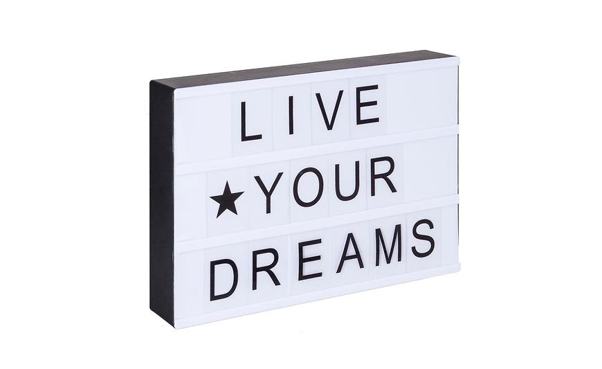 Dekorace Light Box - Live Your Dreams Baumax