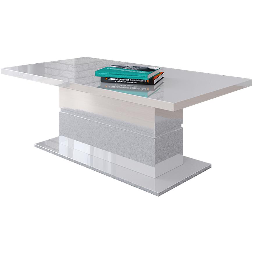 Konferenční stolek Migma bílý lesk/černý lesk Baumax