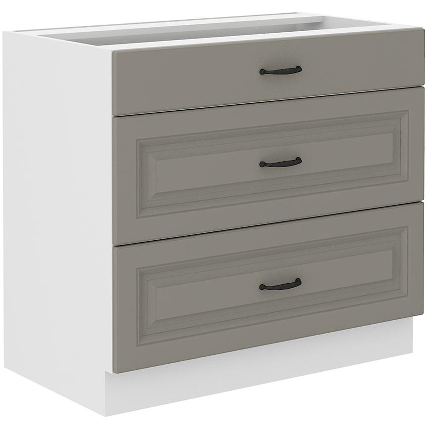 Kuchyňská Skříňka Stilo claygrey/bílá 80D 3S BB Baumax