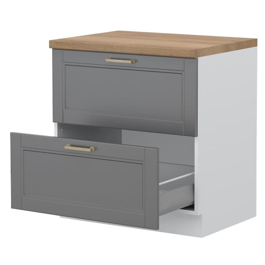 Kuchyňská Skříňka Tara R-80-2mbox/4 2s graphite mat Baumax