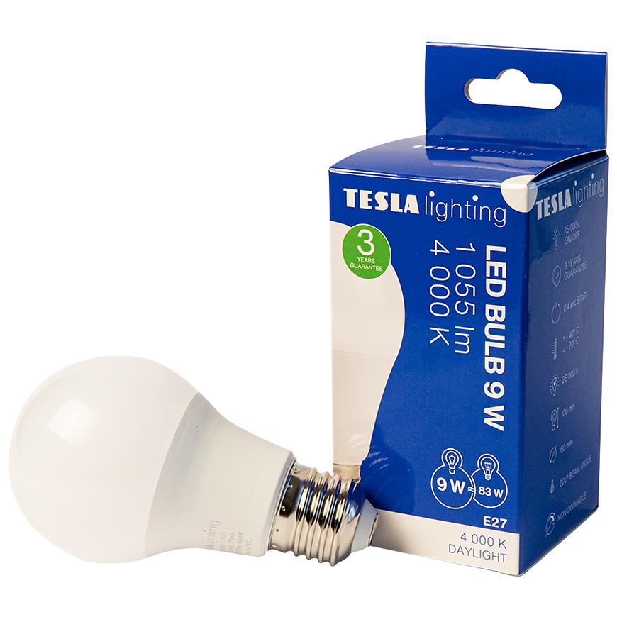 LED žárovka Bulb 9W E27 4000K TESLA LIGHTING