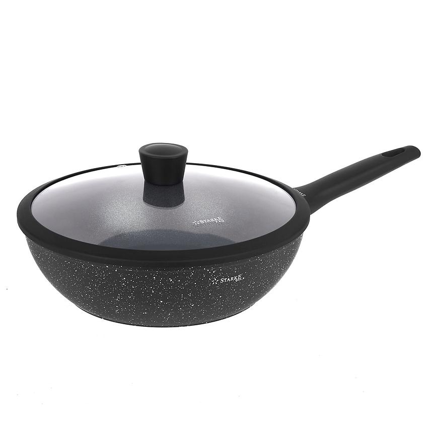 Pánev wok 28x8 cm s víkem Starke PK Sirius AER+