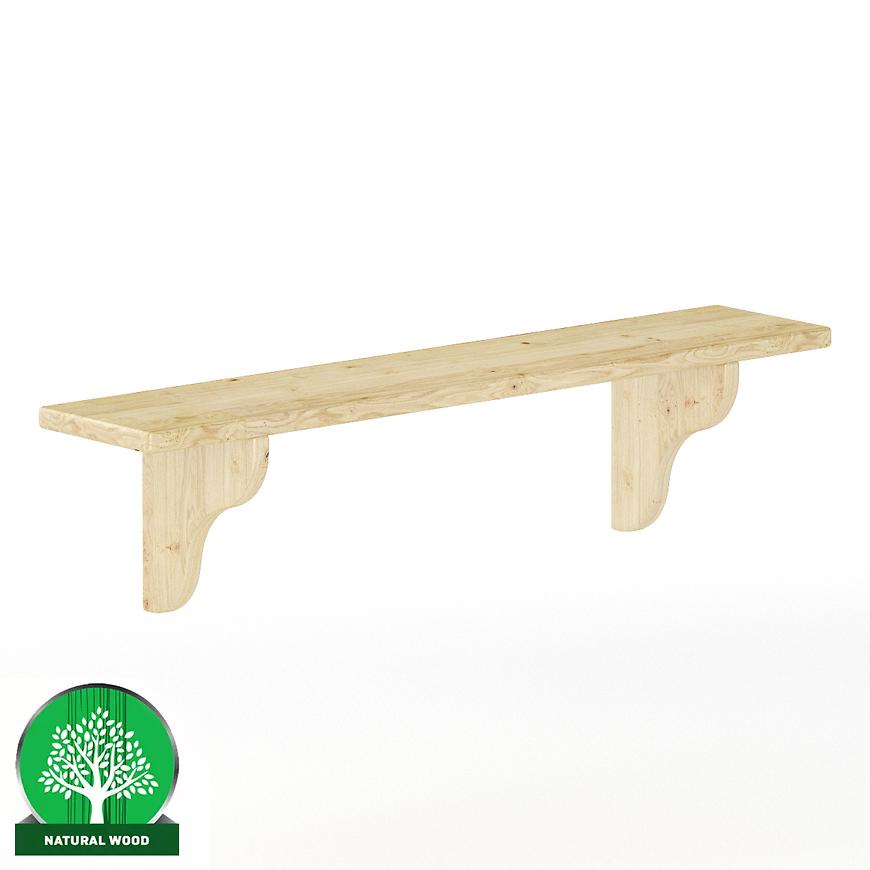Polička borovice PK120-100x25x20 syrová Baumax