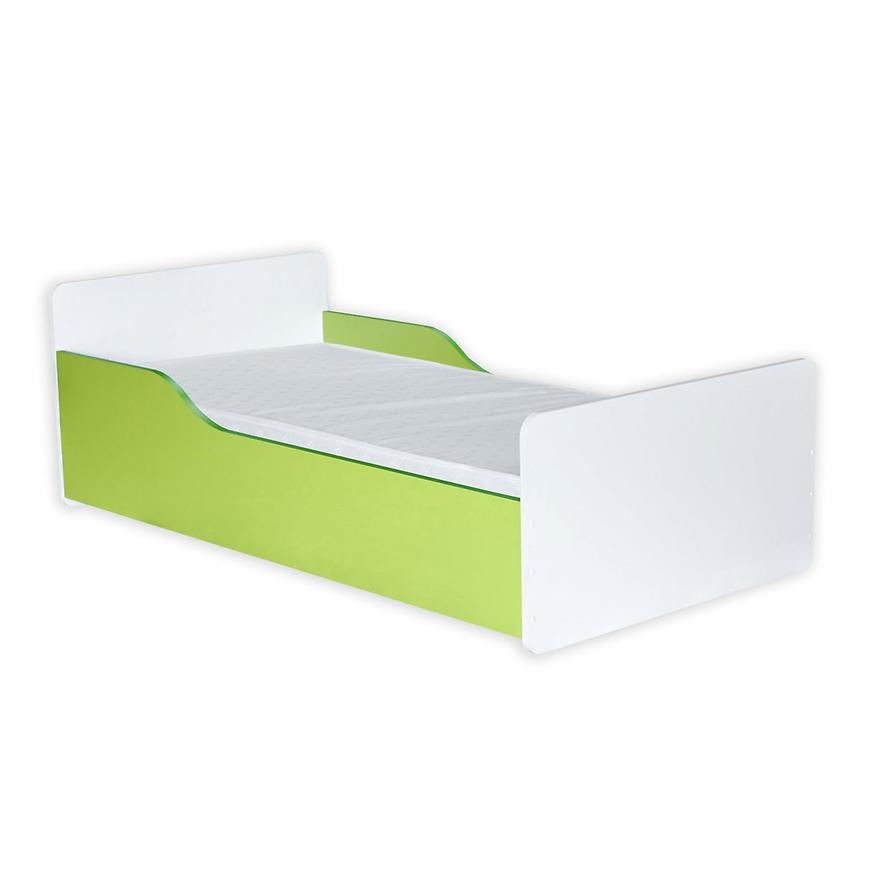 Postel s matrací BB08 bílá+zelená Baumax